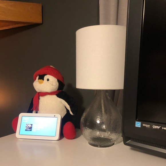 Target Small Clear-glass lamp w/ White lampshade - Picture 5 of 5